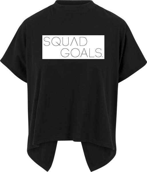 "SQUAD GOALS" Ladies Overlap Turtleneck Tee