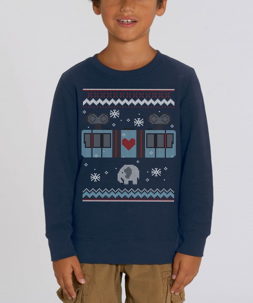 Kinder Unisex Sweatshirt "Schneebebahn"