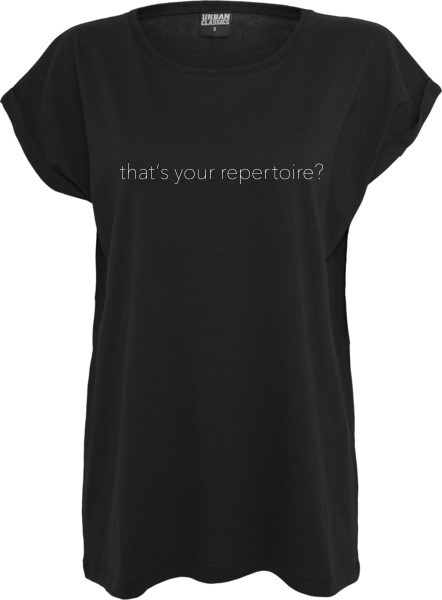 "REPERTOIRE" Ladies Extended Shoulder Tee