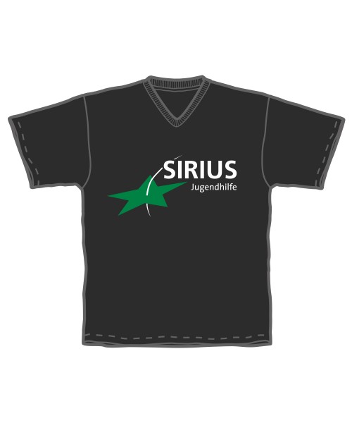 Herren V-Neck Shirt "Sirius Jugendhilfe